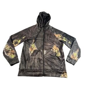 Mossy Oak Break-Up Eclipse Camo Full Zip Hoodie Mens Performance Jacket Black M